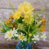 Small Artificial Daisy and Blossom Bundle Yellow 23cm - D063 B3