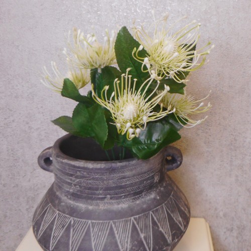 Artificial Leucospermum Protea Plant Cream 39cm - C084