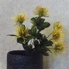 Artificial Pincushion Protea Plant Yellow 40cm - L093 HH1