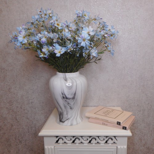 Flax Flowers Blue 48cm - F067 