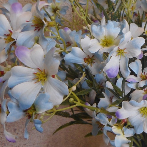 Flax Flowers Blue 48cm - F067 