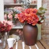 Artificial Hydrangea Russet Orange 53cm - H091 