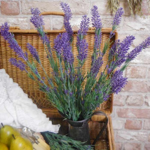 Artificial Wild Lavender Plants Purple Flowers 62cm - L012 I3