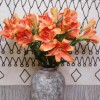 Real Touch Artificial Tiger Lilies Orange 90cm - L027 K1