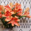 Real Touch Artificial Tiger Lilies Orange 90cm - L027 K1