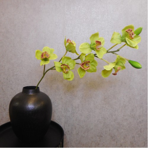 Artificial Cymbidium Orchid Lime Green 81cm - O076 