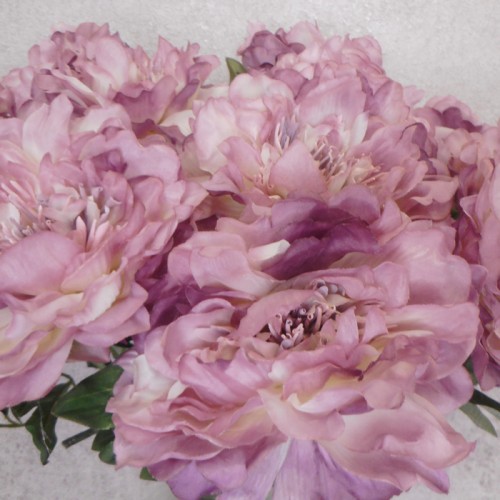 Artificial Peony Flowers Downton Mauve Pink 64cm - P226 T3