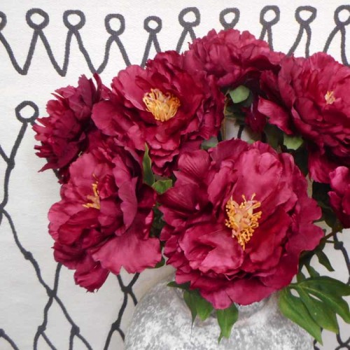Artificial Peony Wine - X19009 H4 Artificial Peony Wine - X19009 H4