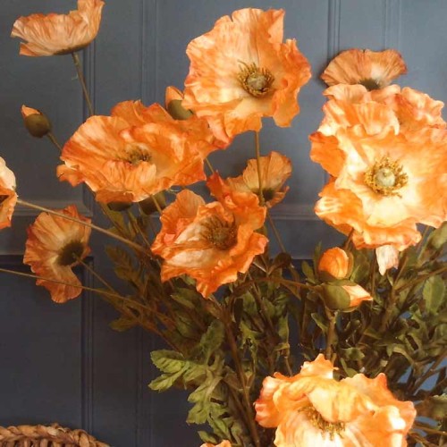 Silk Poppies Amber 70cm - P003 K2