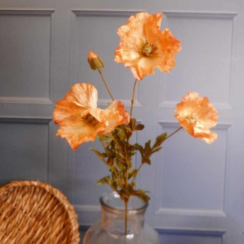 Silk Poppies Amber 70cm - P003 K2