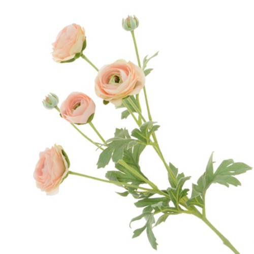 Faux Ranunculus Spray Peach 67cm - R203 N4