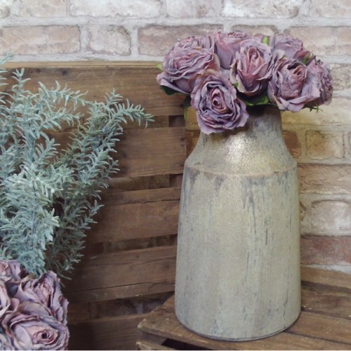 Antique Roses Posy Mauve 28cm | Faux Dried Flowers - R063 L4