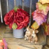 Artificial English Roses Bundle Red 24cm - R087 L1