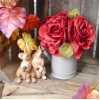 Artificial English Roses Bundle Red 24cm - R087 L1