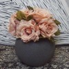 Artificial English Roses Bundle Blush Pink Peach 24cm - R484 P2