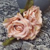 Artificial English Roses Bundle Blush Pink Peach 24cm - R484 P2