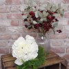 Artificial Roses Bunch Cream 26cm - R133 N2