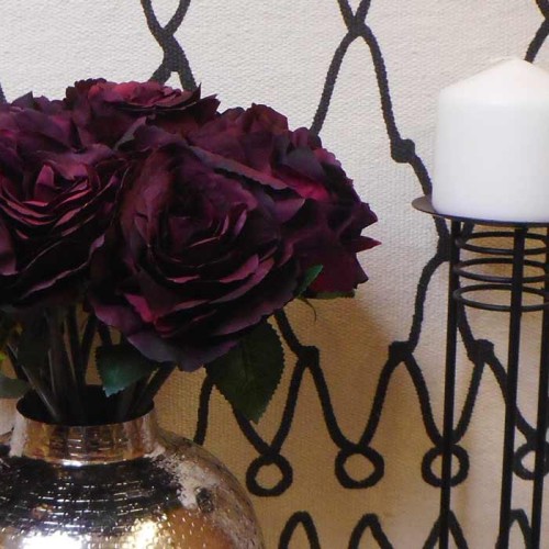 Artificial Roses Burgundy 46cm - R458 P1 Artificial Roses Burgundy 46cm - R458 P1