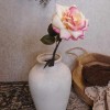 Harvest Moon Artificial Roses Pink and Vanilla Cream 62cm - R183 R2