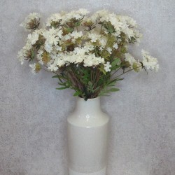 Artificial Mini Wild Flowers White 66cm - W033 
