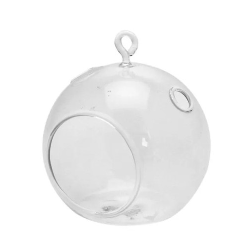 Hanging Glass Bubble Tealight Holder 10cm x 11cm - GL083 11C Hanging Glass Bubble Tealight Holder 10cm x 11cm - GL083 11C