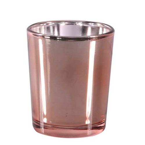 Rose Gold Glass Votive Candle Holder - GL031 8B Rose Gold Glass Votive Candle Holder - GL031 8B