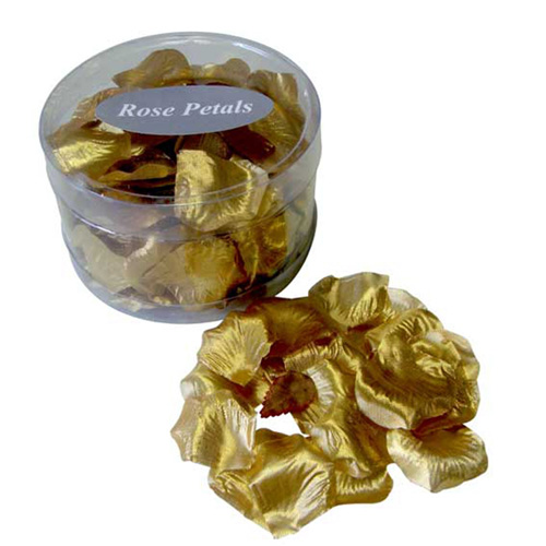 Silk Rose Petals Gold - R324