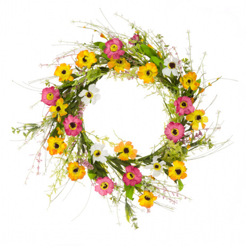 Artificial Cosmos Flowers Wreath 60cm - COS001 D2