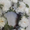 Artificial Peony Roses Wreath Cream 60cm - P123 HBOFF