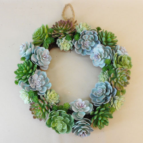 Artificial Succulents Wreath 39cm - SUC038