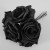 Colourfast Cottage Foam Roses Bundle Black with Black Stems 6 Pack 24cm - R339A 