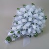 Colourfast Foam Roses Sparkle Large Bridal Bouquet White Green 40cm - R353 BX18