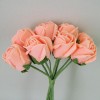 Foam Rose Buds Apricot 8 pack 20cm - R359 BX9