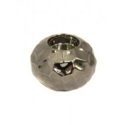 Home Store Dimpled Silver Ceramic Tealight Holder - DIM001 6B