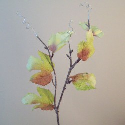 Artificial Maple Leaves Branch Green and Bronze Lustre - MAP012 I3