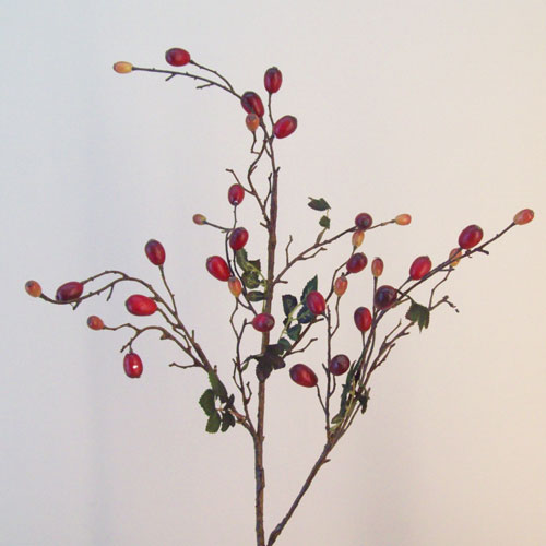 Artificial Rosehips Branch 85cm - R657 S2