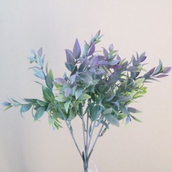 Artificial Ruscus Plants Green Grey and Lavender 29cm - RUS003 O2