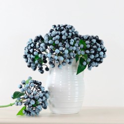 Artificial Blueberries Stem 30cm - BLU001 D1