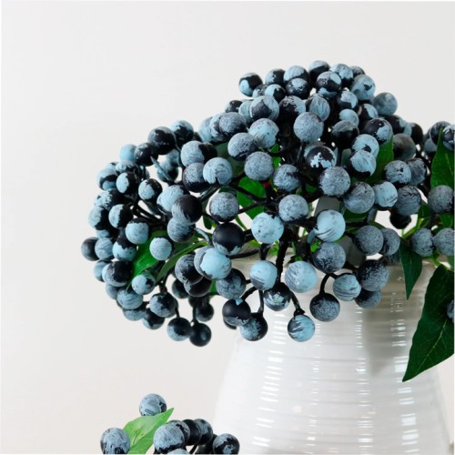 Artificial Blueberries Stem 30cm - BLU001 D1 Artificial Blueberries Stem 30cm - BLU001 D1