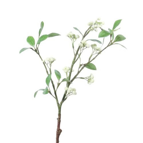 Artificial Lingonberry Branch Cream 82cm - BER001 P3