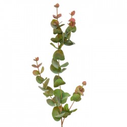 Silk Eucalyptus Stem Green Pink 80cm - EUC063 H3