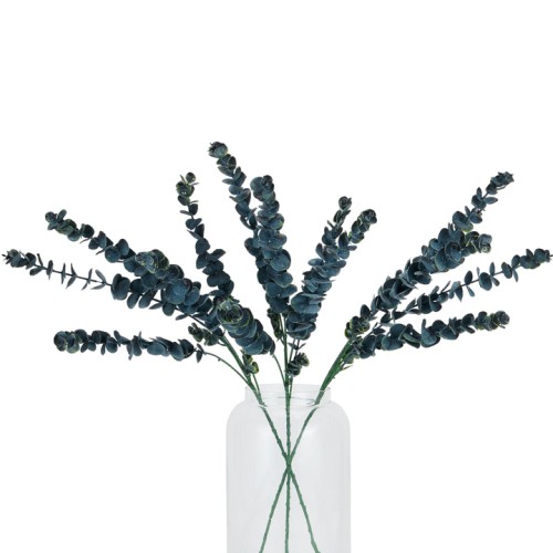 Artificial Eucalyptus Stem Teal Blue 79cm - EUC036 Artificial Eucalyptus Stem Teal Blue 79cm - EUC036