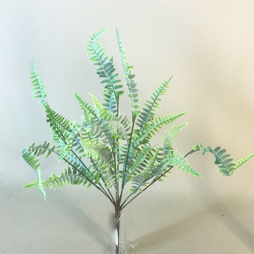 Flocked Artificial Fern Plants Pale Green - FER014 CC1