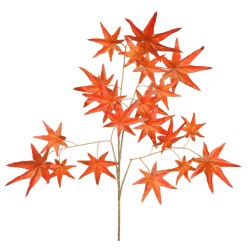 Budget Artificial Maple Leaves Branch Orange 63cm - MAP002 CC2