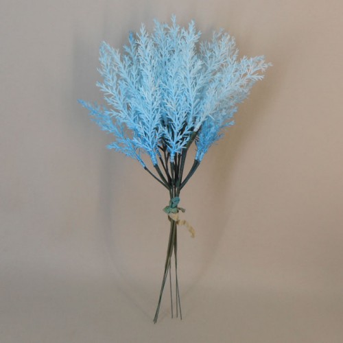 36cm Artificial Pampas Grass Picks Teal Blue 6 Pack - PAM026 L3