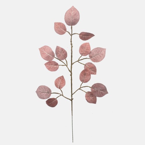 Artificial Rose Leaves Spray Pink 50cm - ROS007 V