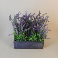 Artificial Plants Lavender in Slate Trough - LAV015 2B