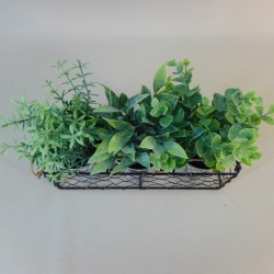 Assorted Potted Artificial Plants in Wire Tray - POT002 