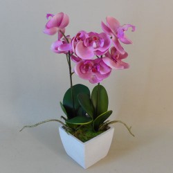 Mini Artificial Phalaenopsis Orchid Plant Mauve Pink - ORC031 7C