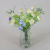 Artificial Buttercups and Forget me Nots Vase White - BGV002 